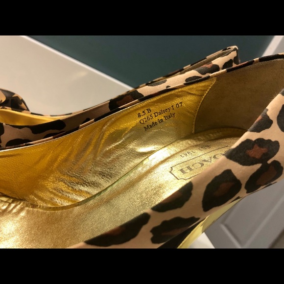 Coach Leopard Print Heels - Picture 2 of 7
